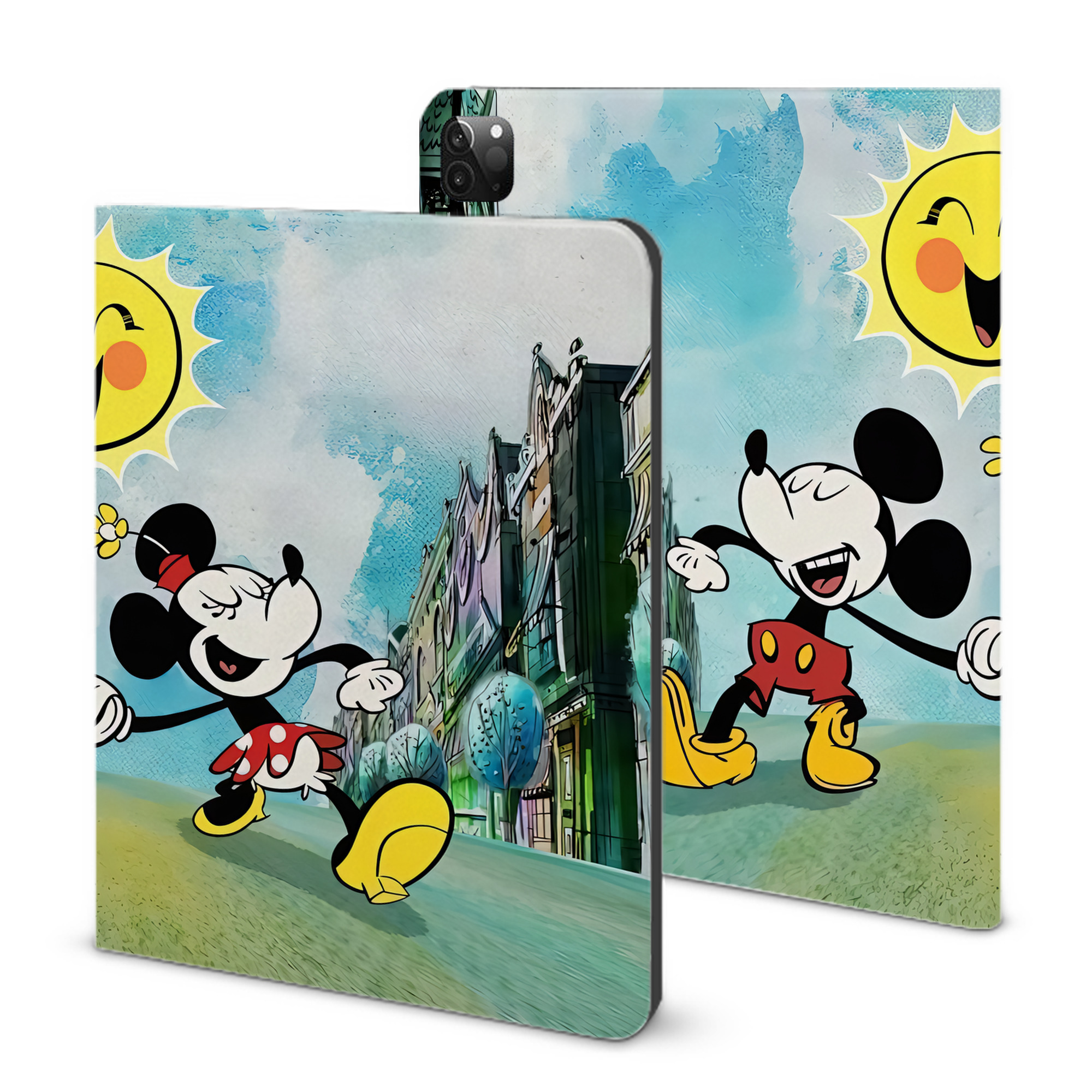 （画像用） ミッキーマウス Mickey Mouse IPadケース ペンホルダー付き ブックスタイルデザイン